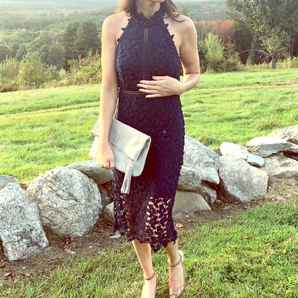 Bardot Black Lace Dress
